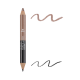 Crayon Duo Fard Et Liner Noir Charbon / Taupe Nacré - Certifié Bio